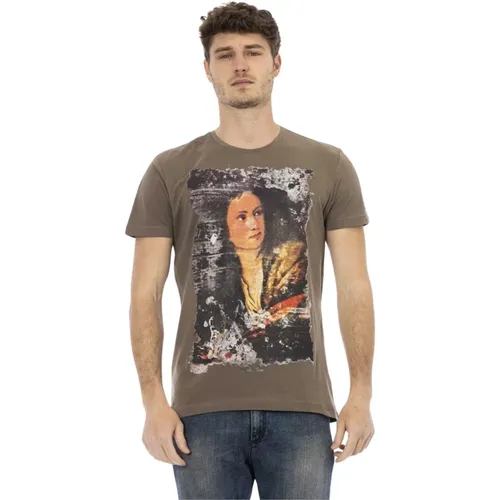 Kurzarm Rundhals T-Shirt , Herren, Größe: L - Trussardi - Modalova