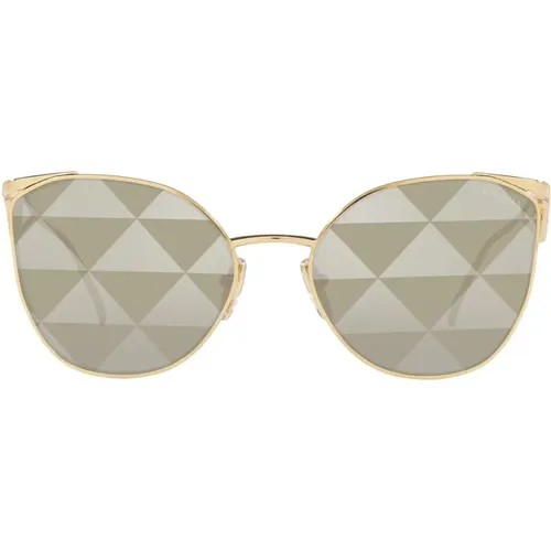 Metal Irregular Sunglasses with Brown Lenses , unisex, Sizes: 59 MM - Prada - Modalova