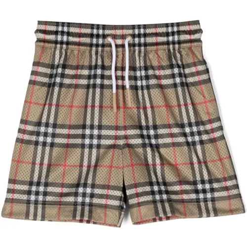 Vintage Check Print Mesh Lined Shorts - Burberry - Modalova