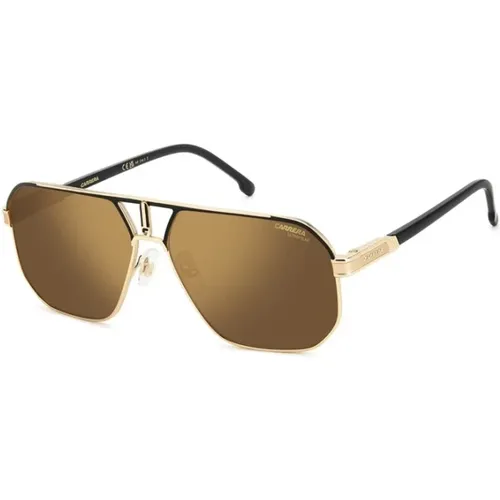 Matt Schwarz Gold Polarisierte Sonnenbrille , unisex, Größe: 62 MM - Carrera - Modalova