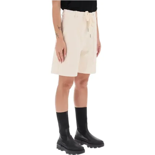 Shorts aus Baumwoll-Drill mit verstellbarem Bund , Damen, Größe: XS - Moncler - Modalova
