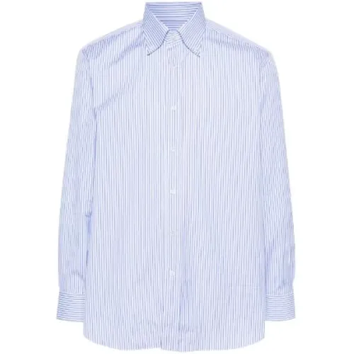 And White Striped Shirt , male, Sizes: 2XL, L - Brioni - Modalova