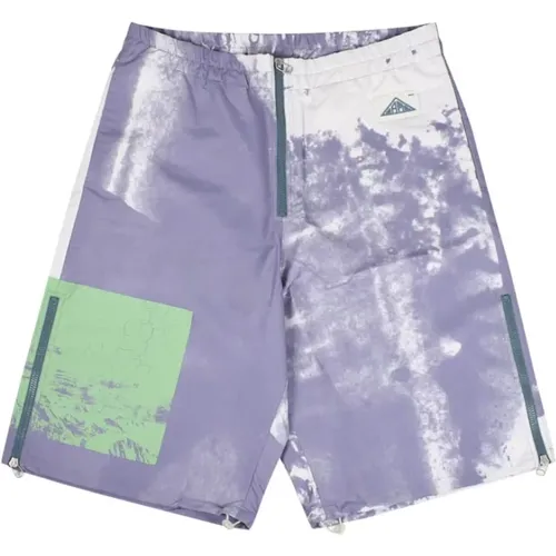 Kurze Lilac Strata Hose aus recyceltem Polyester , Herren, Größe: S - OAMC - Modalova