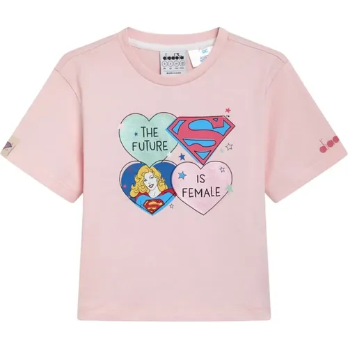 Supergirl Short Sleeve T-Shirt , female, Sizes: M - Diadora - Modalova