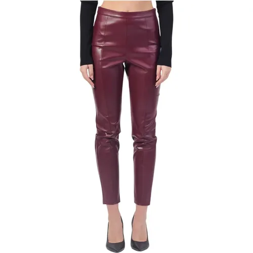 Lila Glam Rock Leggings mit Reißverschluss , Damen, Größe: M - PATRIZIA PEPE - Modalova