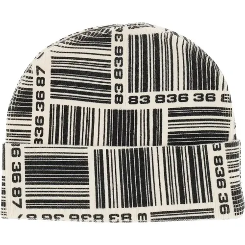 Barcode Monogram Beanie Hat , Herren, Größe: ONE Size - Vtmnts - Modalova