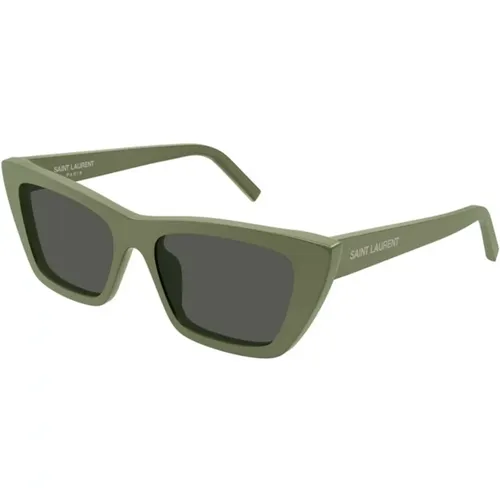 Grey Mica Sunglasses , female, Sizes: 55 MM - Saint Laurent - Modalova