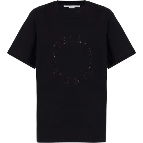 T-Shirt mit Logo , Damen, Größe: M - Stella Mccartney - Modalova