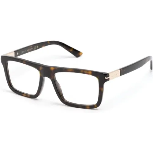 Braun/Havanna Optische Brille Stilvolles Design , Herren, Größe: 54 MM - Gucci - Modalova