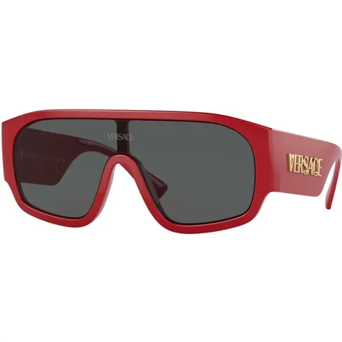 Grey Sunglasses,/Grey Sunglasses,VE 4439 Sunglasses in Dark Havana/Light Brown - Versace - Modalova
