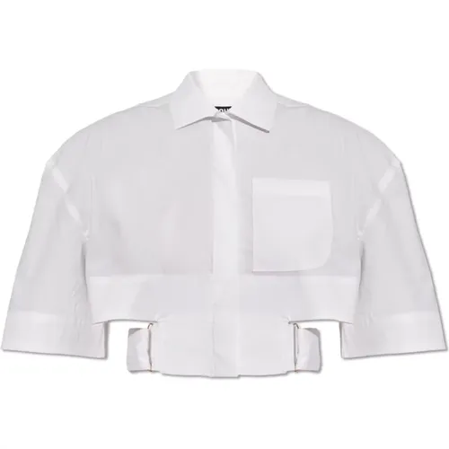 ‘Bari’ cropped shirt , female, Sizes: S, XS - Jacquemus - Modalova
