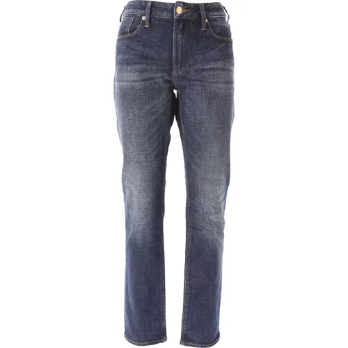 Blaue Jeans von Armani , Herren, Größe: W34 - Emporio Armani - Modalova