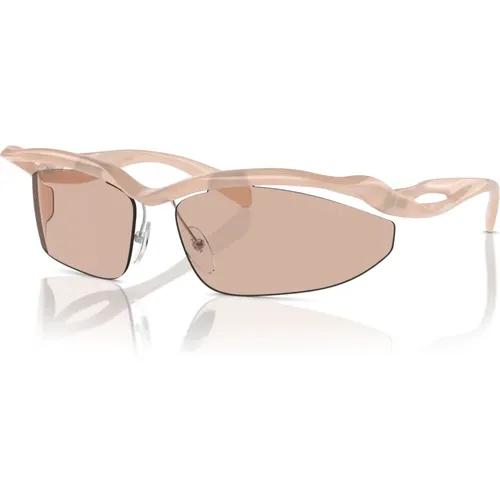 Peach/Light Sunglasses , female, Sizes: ONE SIZE - Prada - Modalova