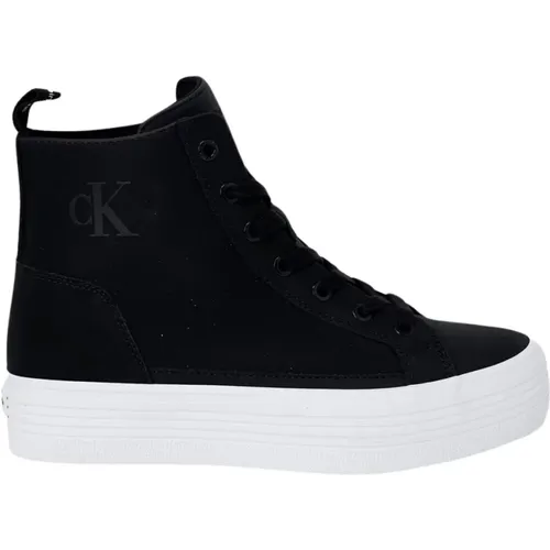 Schwarze Schnürsneaker für Frauen , Damen, Größe: 38 EU - Calvin Klein Jeans - Modalova