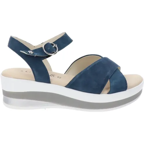 Leder Sandalen Eleganter Bequemer Stil , Damen, Größe: 39 EU - Cinzia Soft - Modalova