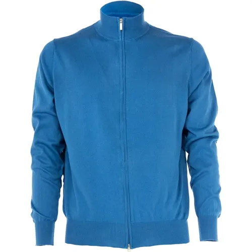 Herren Zip Pullover Pullover , Herren, Größe: L - CASHMERE COMPANY - Modalova