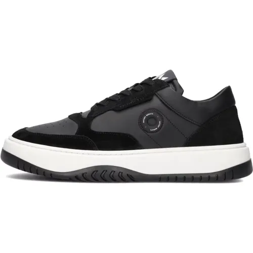 Schwarze Leder Low Top Sneakers , Herren, Größe: 39 EU - Antony Morato - Modalova