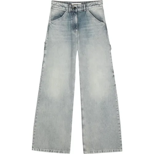 Denim Wide Leg Jeans , female, Sizes: W27, W28, W29, W26 - Semicouture - Modalova