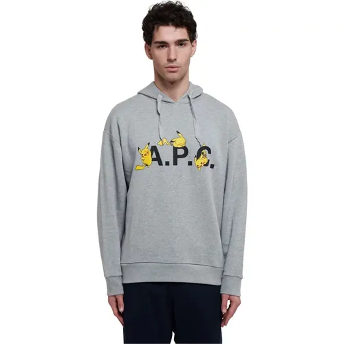 Grey Pokémon Pikachu Sweatshirt , male, Sizes: L, XL - A.p.c. - Modalova