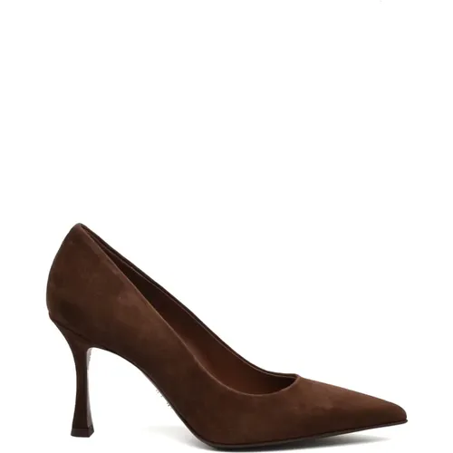 Suede High Heel Pumps , female, Sizes: 5 UK, 6 UK, 3 UK, 4 1/2 UK, 5 1/2 UK - Sergio Levantesi - Modalova