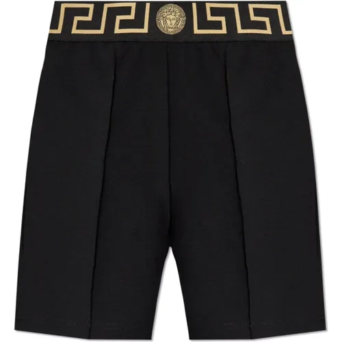 Shorts mit Logo , Damen, Größe: XS - Versace - Modalova