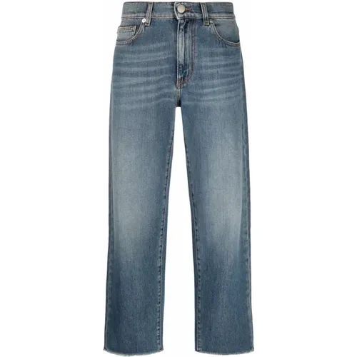 Denim Straight Jeans , female, Sizes: W31, W29 - Love Moschino - Modalova