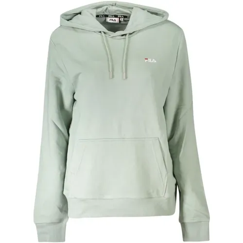 Grüner Baumwollpullover , Damen, Größe: S - Fila - Modalova