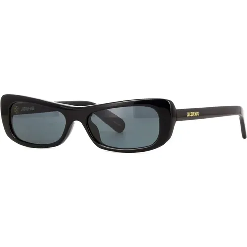 Stylische Sonnenbrille Schwarz Graue Gläser - Jacquemus - Modalova