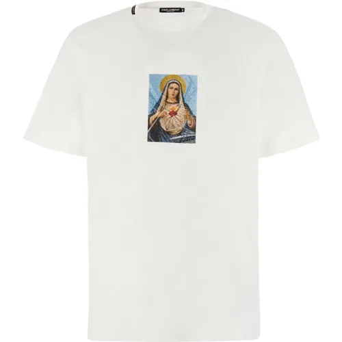 Klassisches T-Shirt , Herren, Größe: XL - Dolce & Gabbana - Modalova