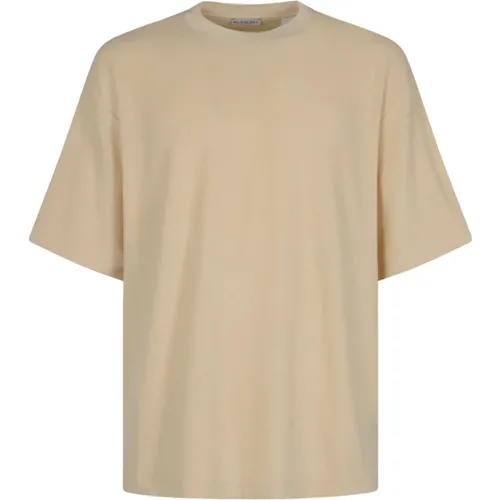 Baumwoll-Frottee T-Shirt mit Reiterdruck , Herren, Größe: XS - Burberry - Modalova