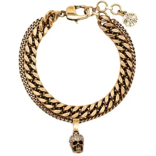 Luxury Brass Bracelets , female, Sizes: ONE SIZE - alexander mcqueen - Modalova