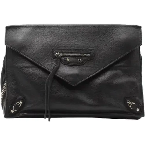 Pre-owned Leather clutches , female, Sizes: ONE SIZE - Balenciaga Vintage - Modalova