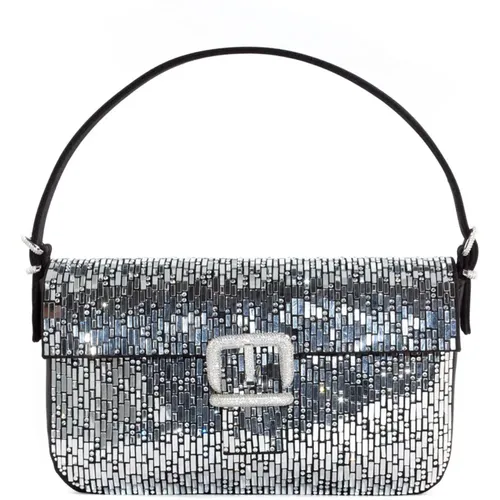 Sequin Habibi Bag with Crystal Buckle , female, Sizes: ONE SIZE - Gedebe - Modalova