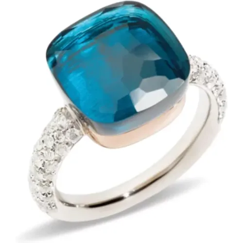 Blauer Topas Roségold Ring - Pomellato - Modalova