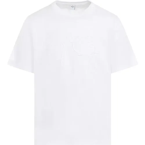 Weißes Baumwoll-T-Shirt mit Logo-Stickerei , Herren, Größe: M - Berluti - Modalova