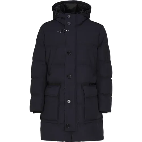 Blaue Stepp-Parka mit Kapuze Fay - Fay - Modalova