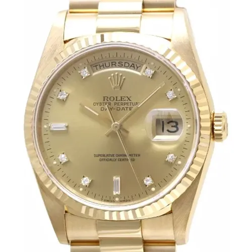 Pre-owned Metal watches , male, Sizes: ONE SIZE - Rolex Vintage - Modalova