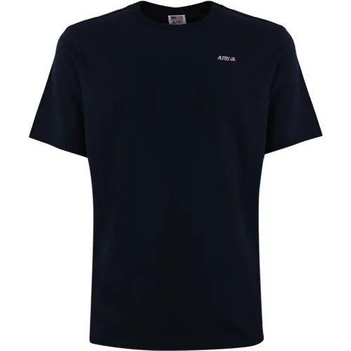 Herren Logo T-Shirt - Slim Fit, Blau,Premium Herren T-Shirts und Polos,BLAUES `Icon` T-Shirt - Autry - Modalova