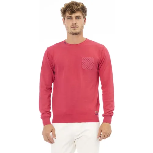 Trendiger Pullover mit Langen Ärmeln und Tasche , Herren, Größe: XL - Baldinini - Modalova