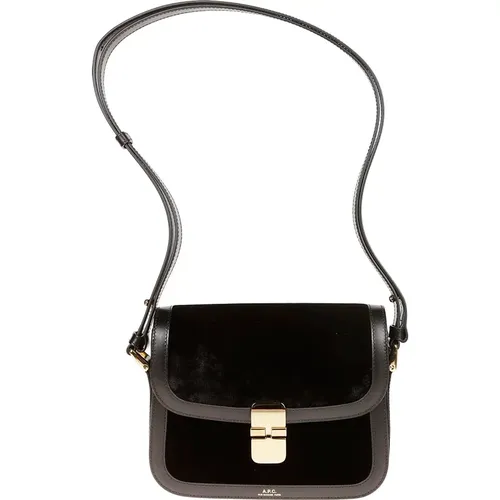 Grace Kleine Leder Tasche Noir , Damen, Größe: ONE Size - A.P.C. - Modalova