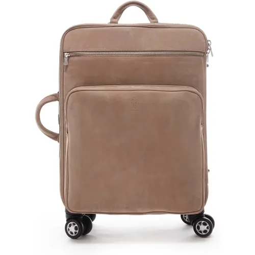 Leather Trolley with Cashmere Lining , female, Sizes: ONE SIZE - Eleventy - Modalova