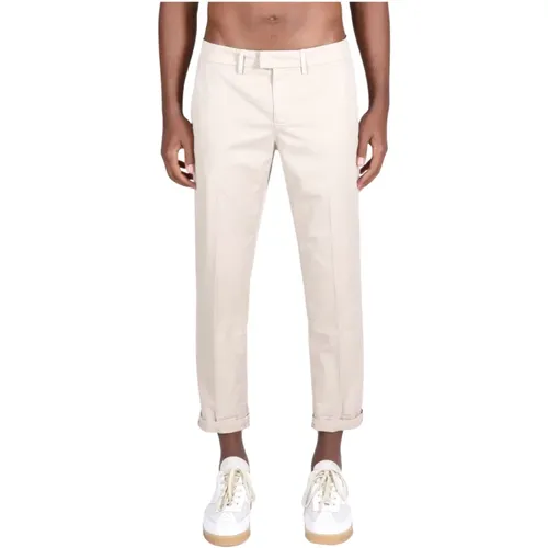 Cotton Blend Slim Fit Trousers , male, Sizes: W32, W36, W35, W30 - Dondup - Modalova