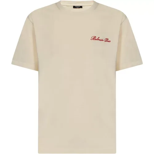 Loose-fit T-Shirt with Western Print , male, Sizes: S, L, M - Balmain - Modalova