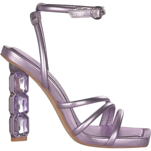 Crystal Heel Sandal , female, Sizes: 7 UK, 6 UK, 4 UK, 3 UK, 5 UK, 8 UK - Alma en Pena - Modalova