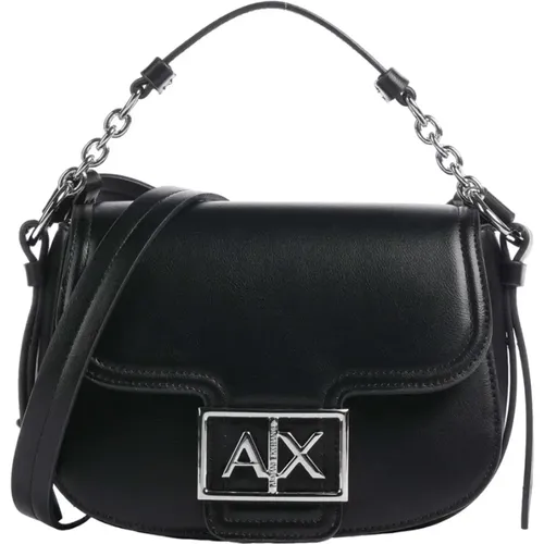 Elegante Schultertasche mit Magnetverschluss , Damen, Größe: ONE Size - Armani Exchange - Modalova