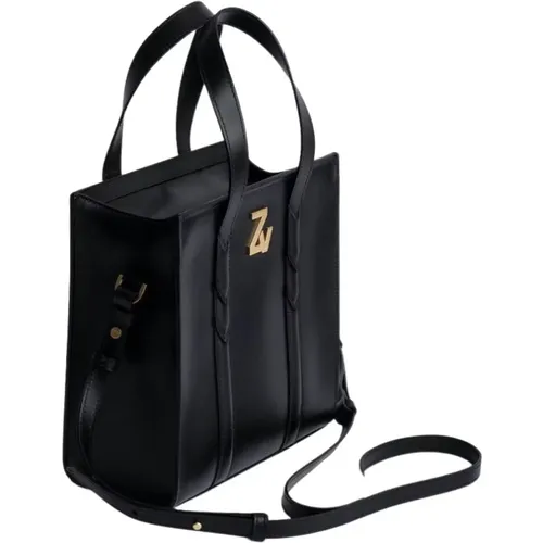 Leather Crossbody Bag - ZV Initiale Le Squar , female, Sizes: ONE SIZE - Zadig & Voltaire - Modalova