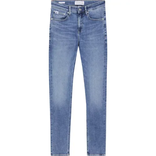 Blaue Skinny Jeans Frühling/Sommer 2024 , Herren, Größe: W33 - Calvin Klein - Modalova