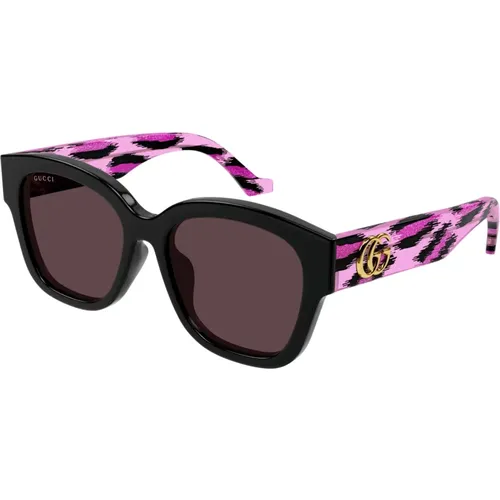 Schwarze Sonnenbrille mit Zubehör , Damen, Größe: 54 MM - Gucci - Modalova