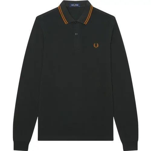 Long Sleeved Twin Tipped Polo Night , male, Sizes: S - Fred Perry - Modalova