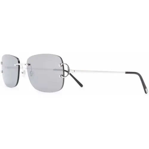 Silver Sunglasses with Accessories , female, Sizes: 58 MM - Cartier - Modalova